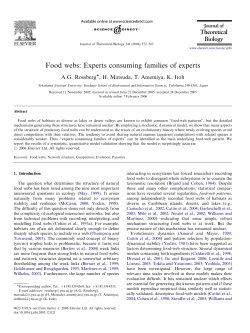 Food webs: Experts consuming families of experts