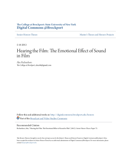 Hearing the Film: The Emotional Effect of Sound in Film