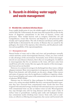 3. Hazards in drinking-water supply and waste management