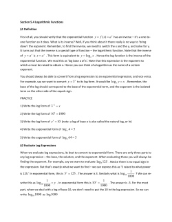 ( ) y f x a = = y a = loga y x = 3x y = log y x = log 64 3 = log 1000 as