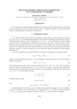 SECOND-ORDER LINEAR RECURRENCES OF COMPOSITE