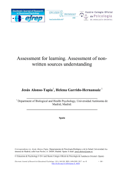 Assessment for learning. Assessment of non