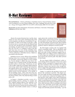 Untitled [Jon Moen on A History of Banking in Antebellum - H-Net