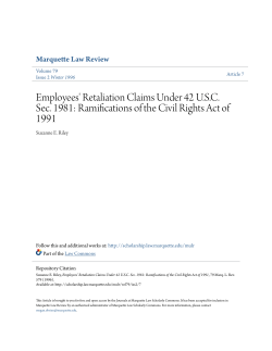 Employees` Retaliation Claims Under 42 U.S.C. Sec. 1981
