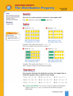 The Distributive Property