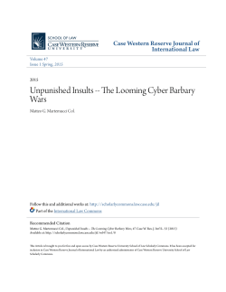 The Looming Cyber Barbary Wars
