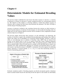Deterministic Models for Estimated Breeding Values