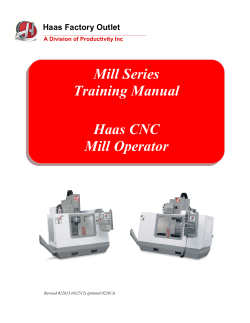 Haas Mill Operator Manual
