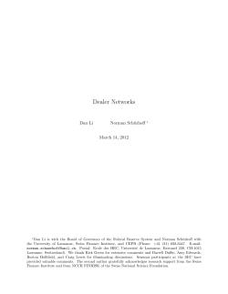 Dealer Networks - Tinbergen Institute