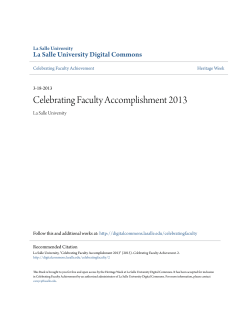 Celebrating Faculty Accomplishment 2013