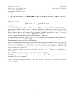 tables of some indefinite integrals of bessel functions