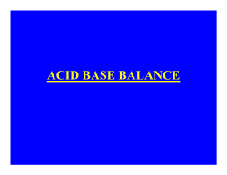 acid base balance - RT Journal On-Line