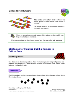 Odd and Even Numbers