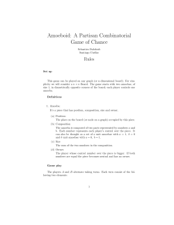 Amoeboid: A Partisan Combinatorial Game of Chance