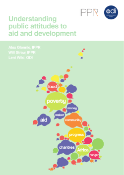 attitudes to aid and development