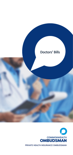 Brochure on Doctors` Bills