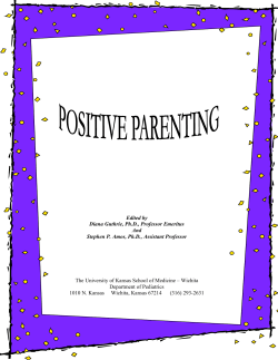 Positive Parenting Handbook - KU School of Medicine