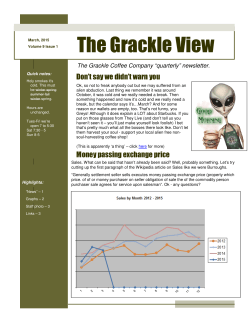 March 2015 - Grackle Coffee Company