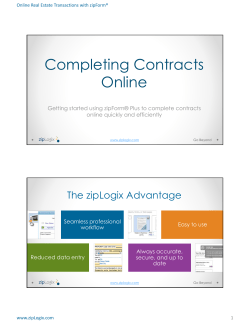 Completing Contracts Online - ZipForm Support
