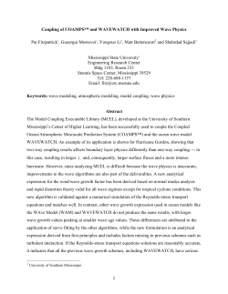 Coupling of COAMPS and WAVEWATCH with Improved Wave