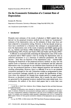 On the econometric estimation of a constant rate of