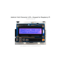 Adafruit 16x2 Character LCD + Keypad for Raspberry Pi