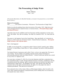 The Prosecution of Judge Waite