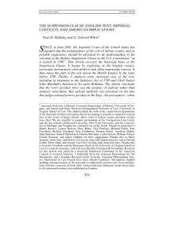 The Suspension Clause