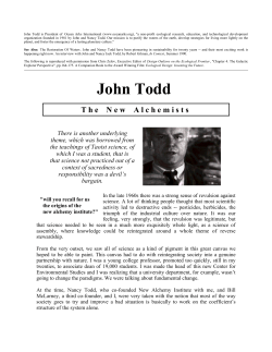 John Todd - The New Alchemists, from "Design Outlaws"