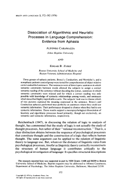 Dissociation of Algorithmic and Heuristic Processes