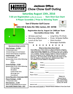 Chow Chow Golf Outing - Tam O`Shanter Golf Course