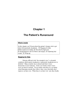 Chapter 1 The Patient`s Runaround