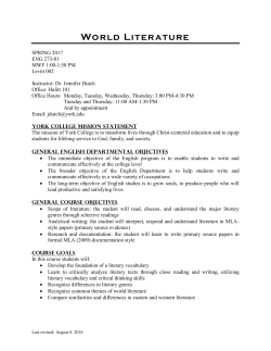 ENG 273 World Literature Spring 2017 Syllabus File