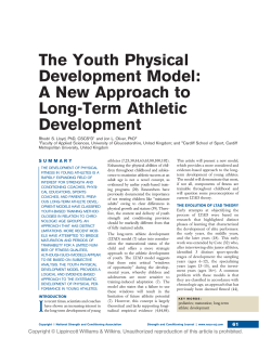 The Youth Physical Development Model (PDF Available)