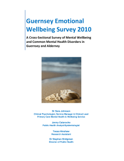Guernsey Emotional Wellbeing Survey 2010
