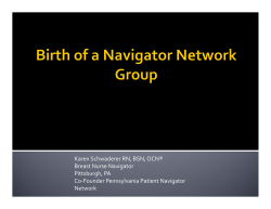 Karen Schwaderer &ndash; Birth of a Navigator Network Group