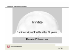 Trinitite - a radioactive mineral