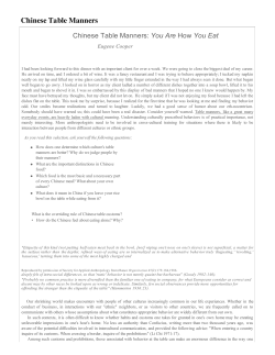 Cooper: Chinese Table Manners