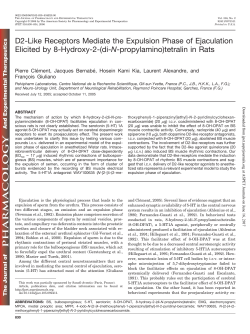 D2-Like Receptors Mediate the Expulsion Phase of Ejaculation