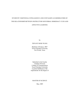students` emotional intelligence and contagion as moderators of the