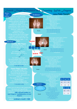 French Finger Calculator and Counting With Fingers