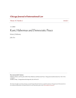 Kant, Habermas and Democratic Peace