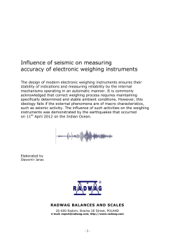 Influence of seismic on measuring accuracy of electronic