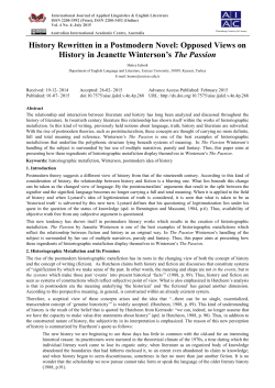 History Rewritten in a Postmodern Novel: Opposed Views on History