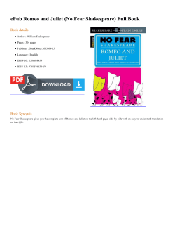 ePub Romeo and Juliet (No Fear Shakespeare) Full