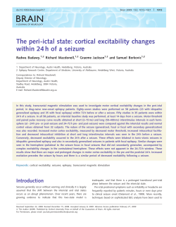 The peri-ictal state: cortical excitability changes within 24 h of