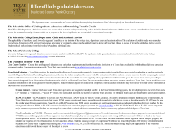 Office of Undergraduate Admissions