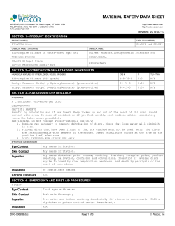 MATERIAL SAFETY DATA SHEET