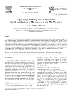 Edge-to-edge matching and its applications Part II. Application to Mg