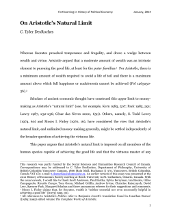 On Aristotle`s Natural Limit